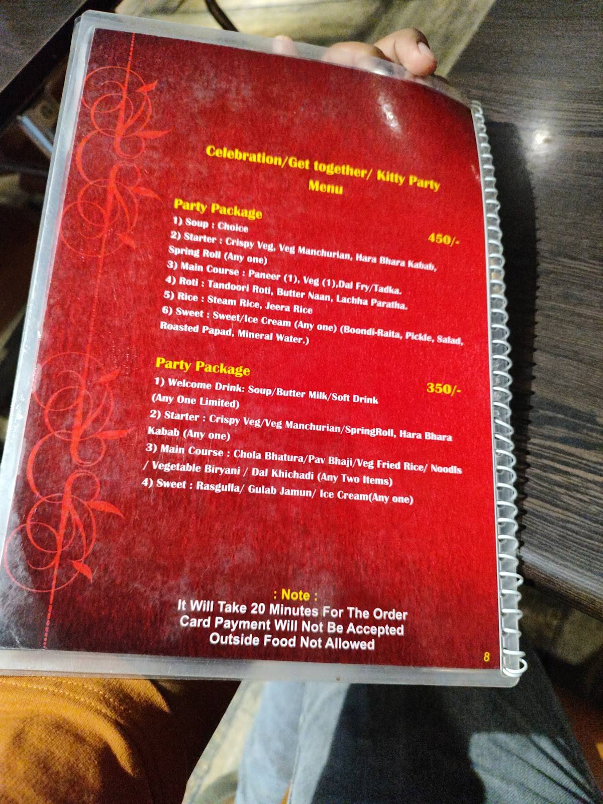 TASTY TONGUE RESTAURANT menu