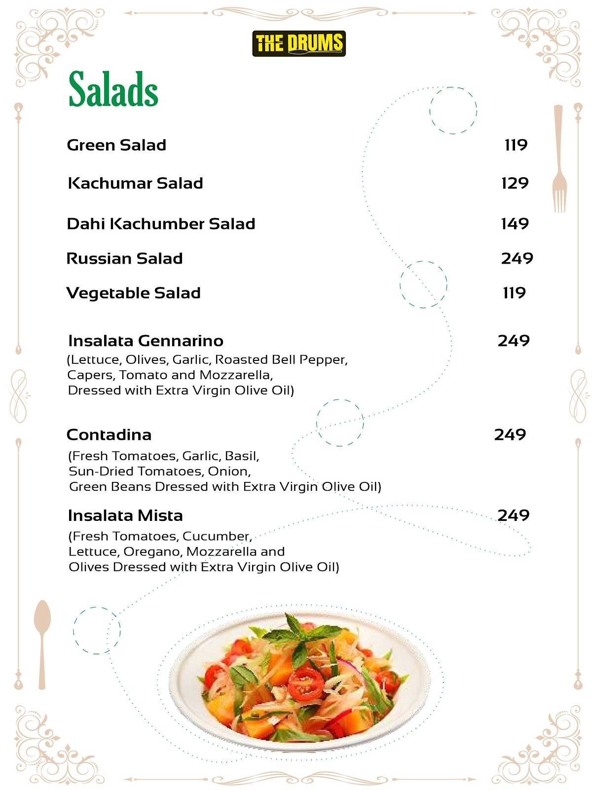 THE DRUMS menu