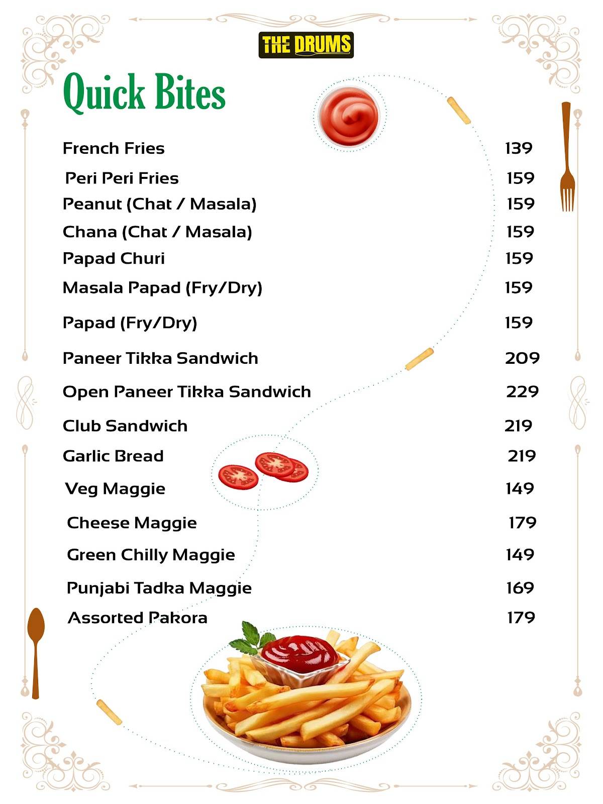 THE DRUMS menu