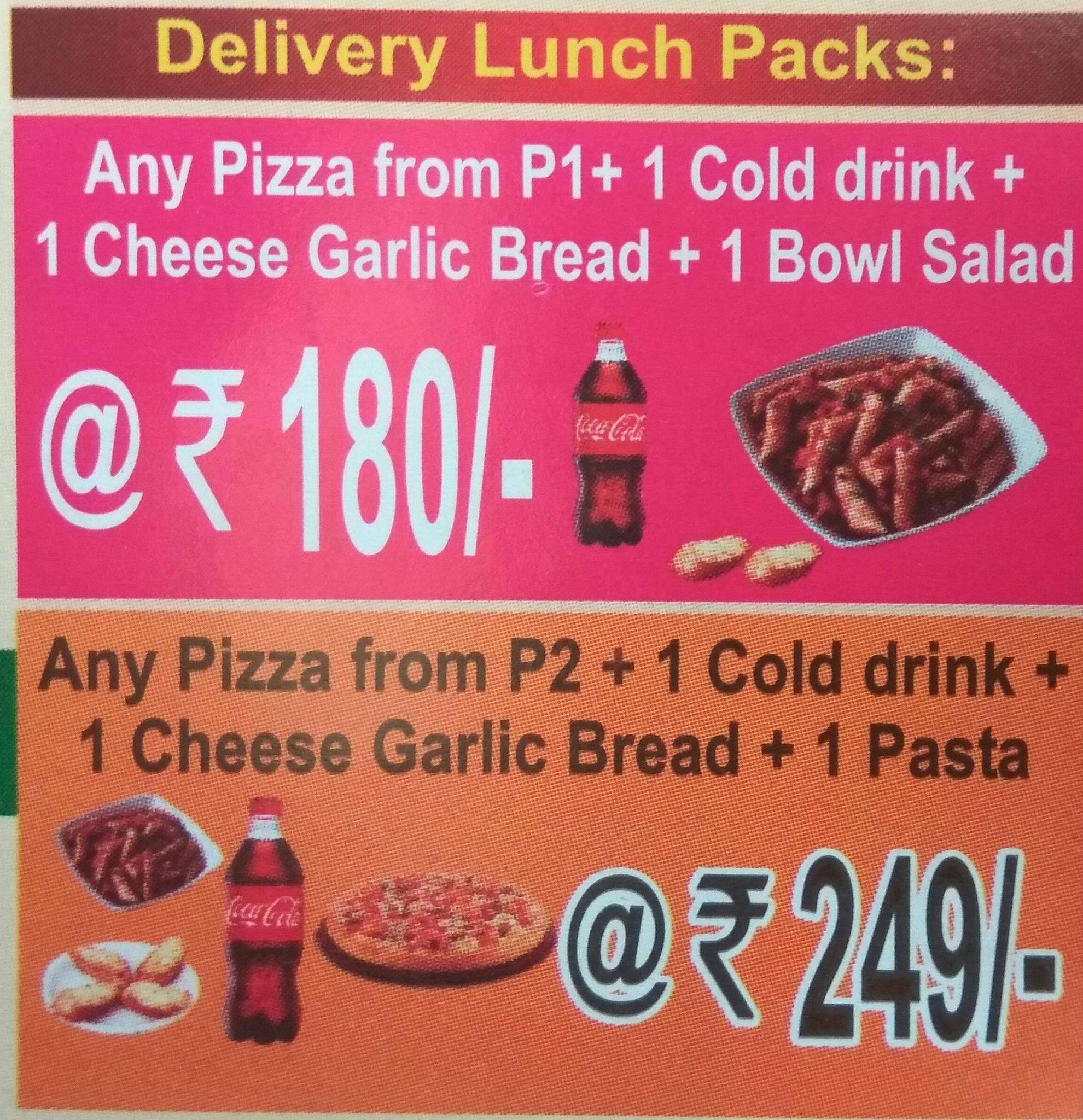 The Pizza Express menu