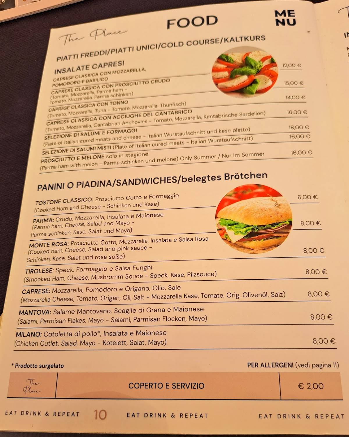 Menu di THE PLACE 