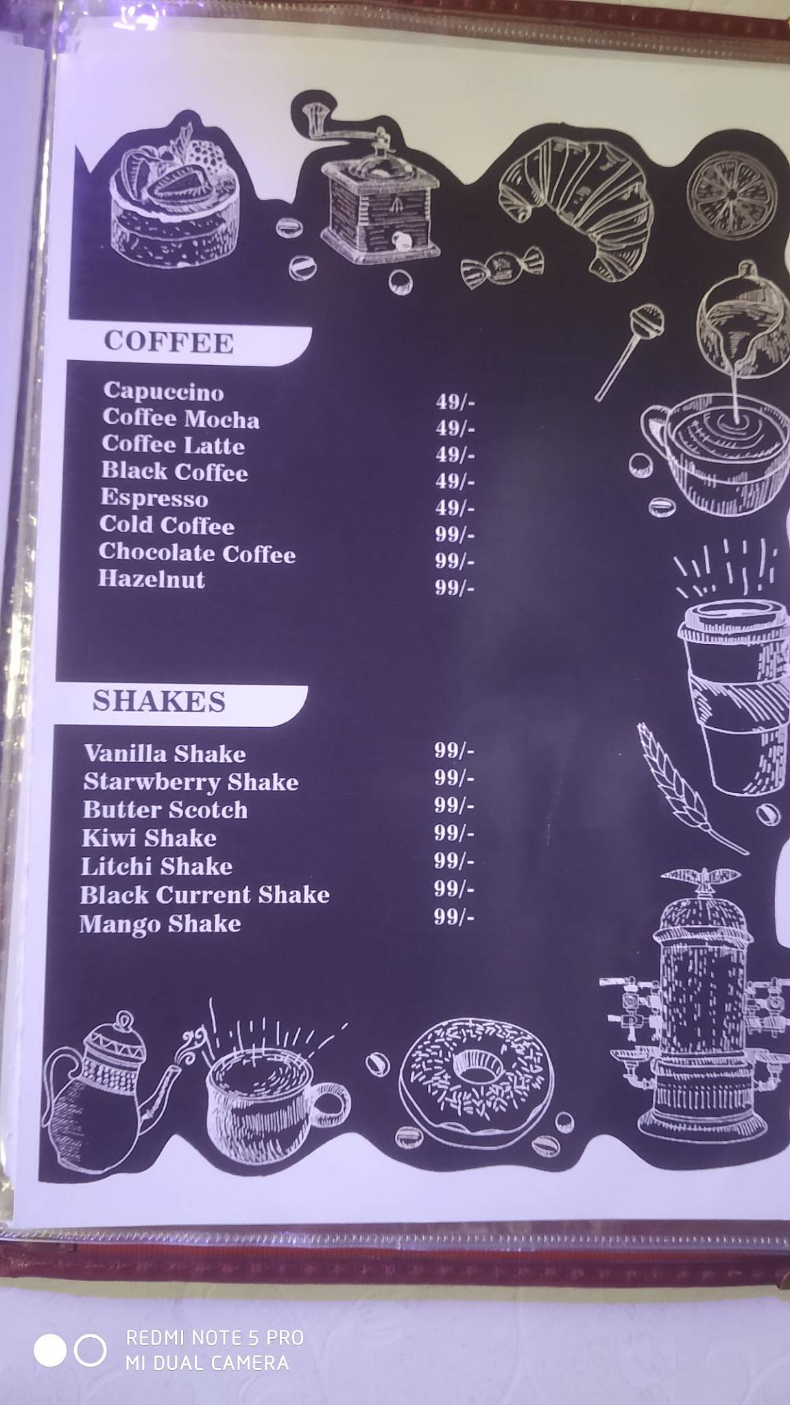 THE ROSE CAFE menu