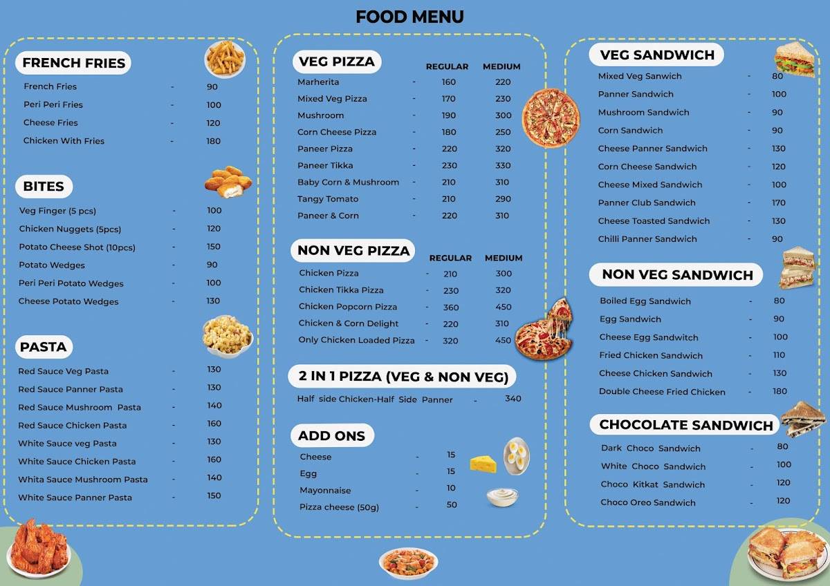 TOT Café menu