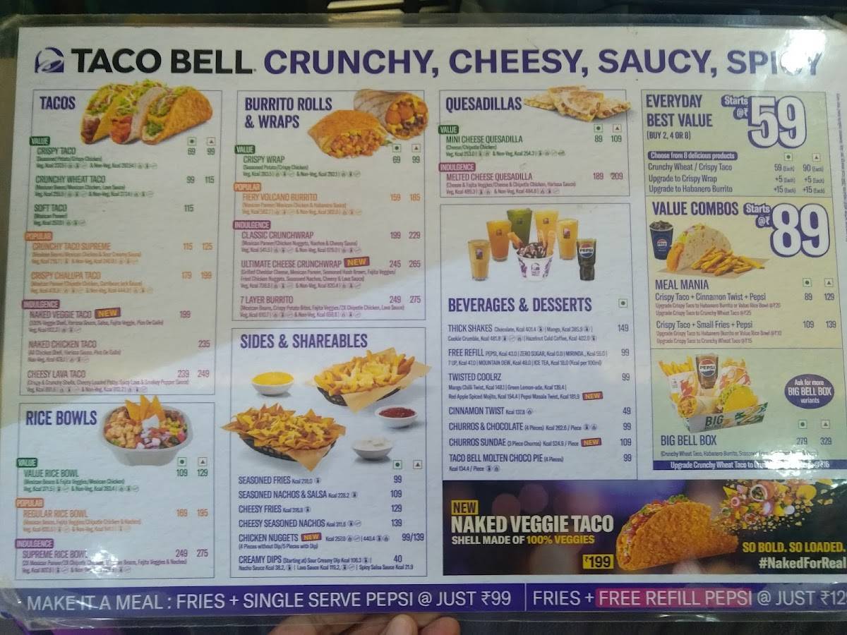 Taco Bell menu