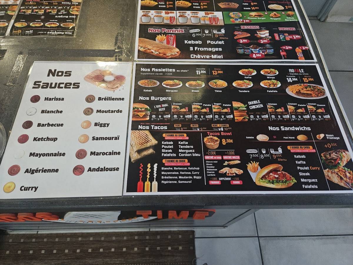 Menu de Tacos Time