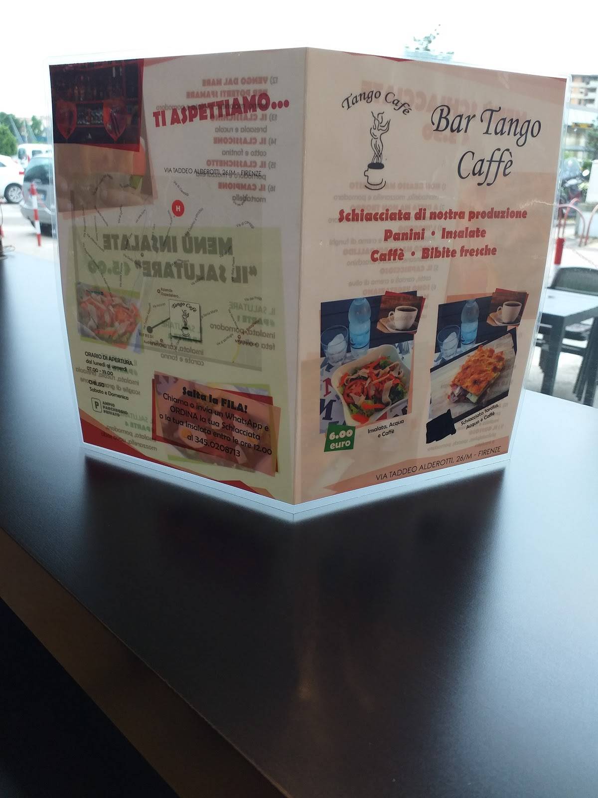 Menu di Bar Tango Caffè 