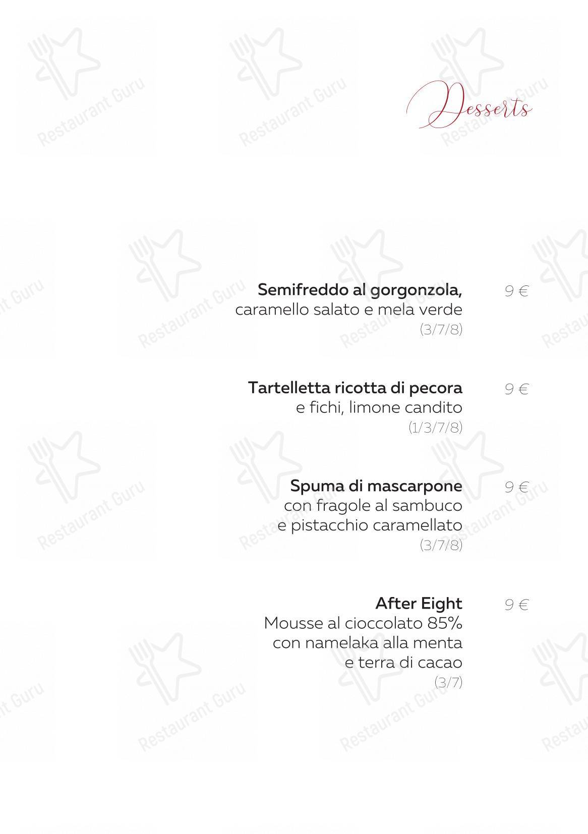 Menu bar per Taverna Volpetti in Roma
