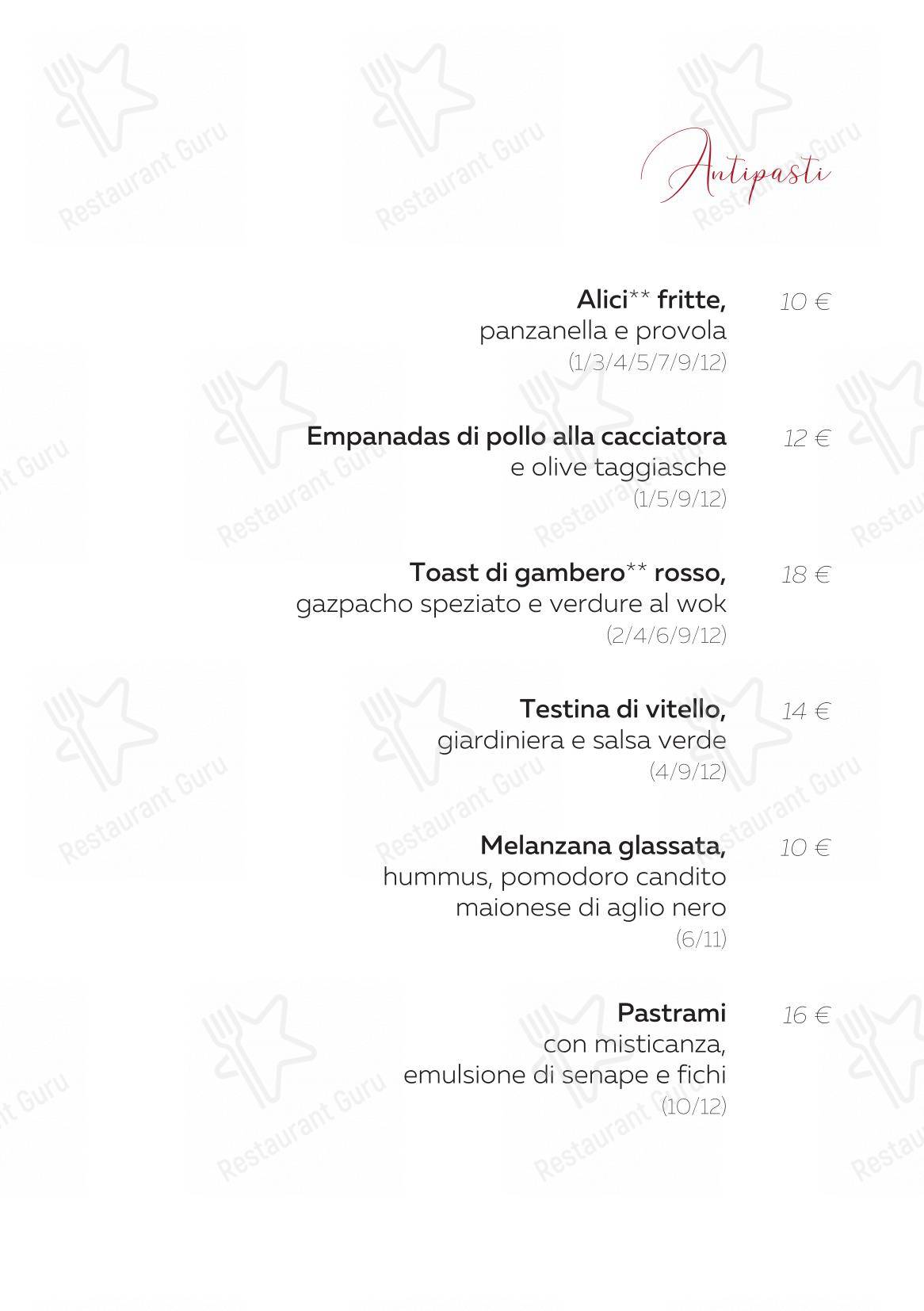 Menu bar per Taverna Volpetti ristorante