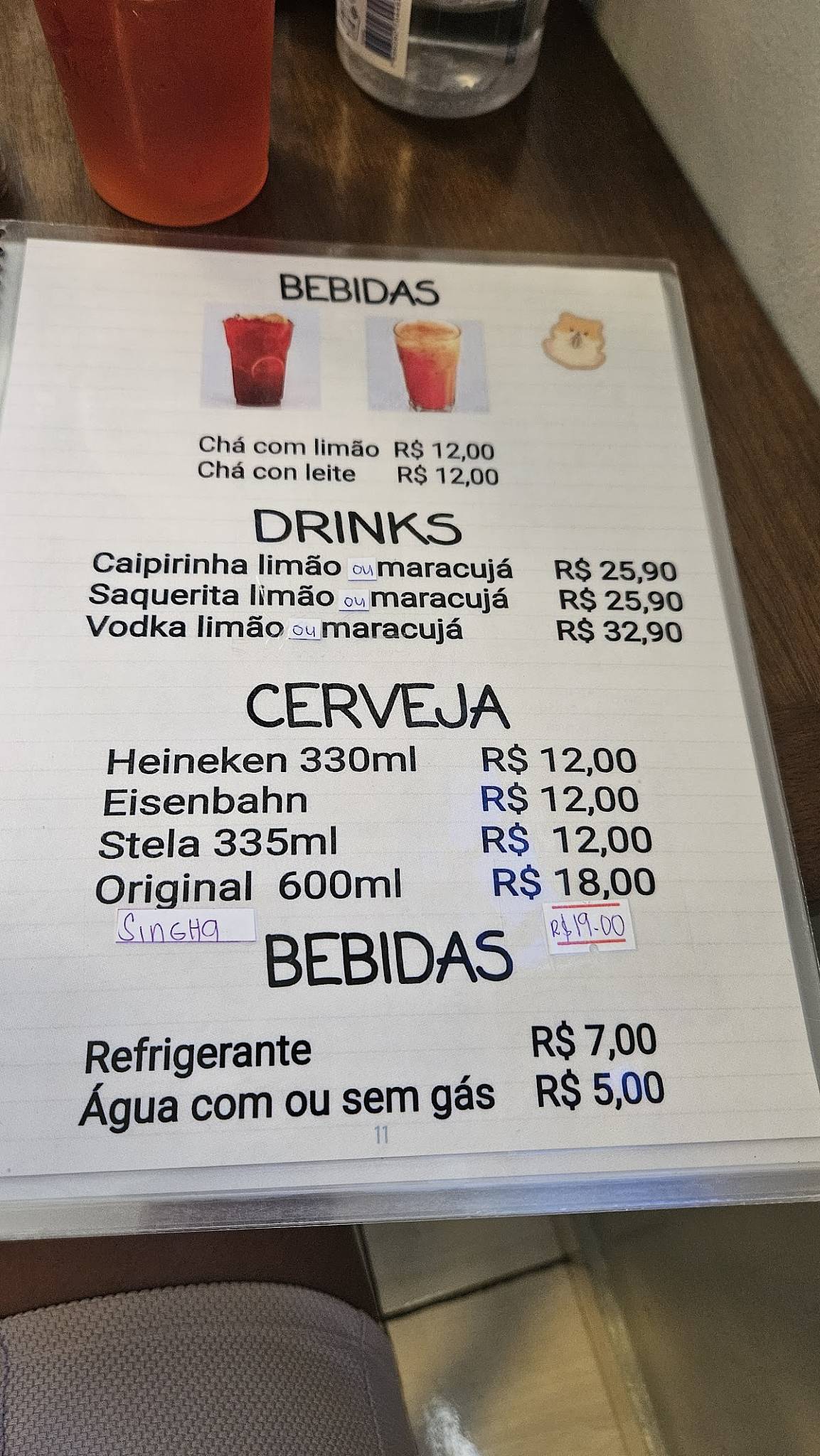 Thaifood Saúde cardápio