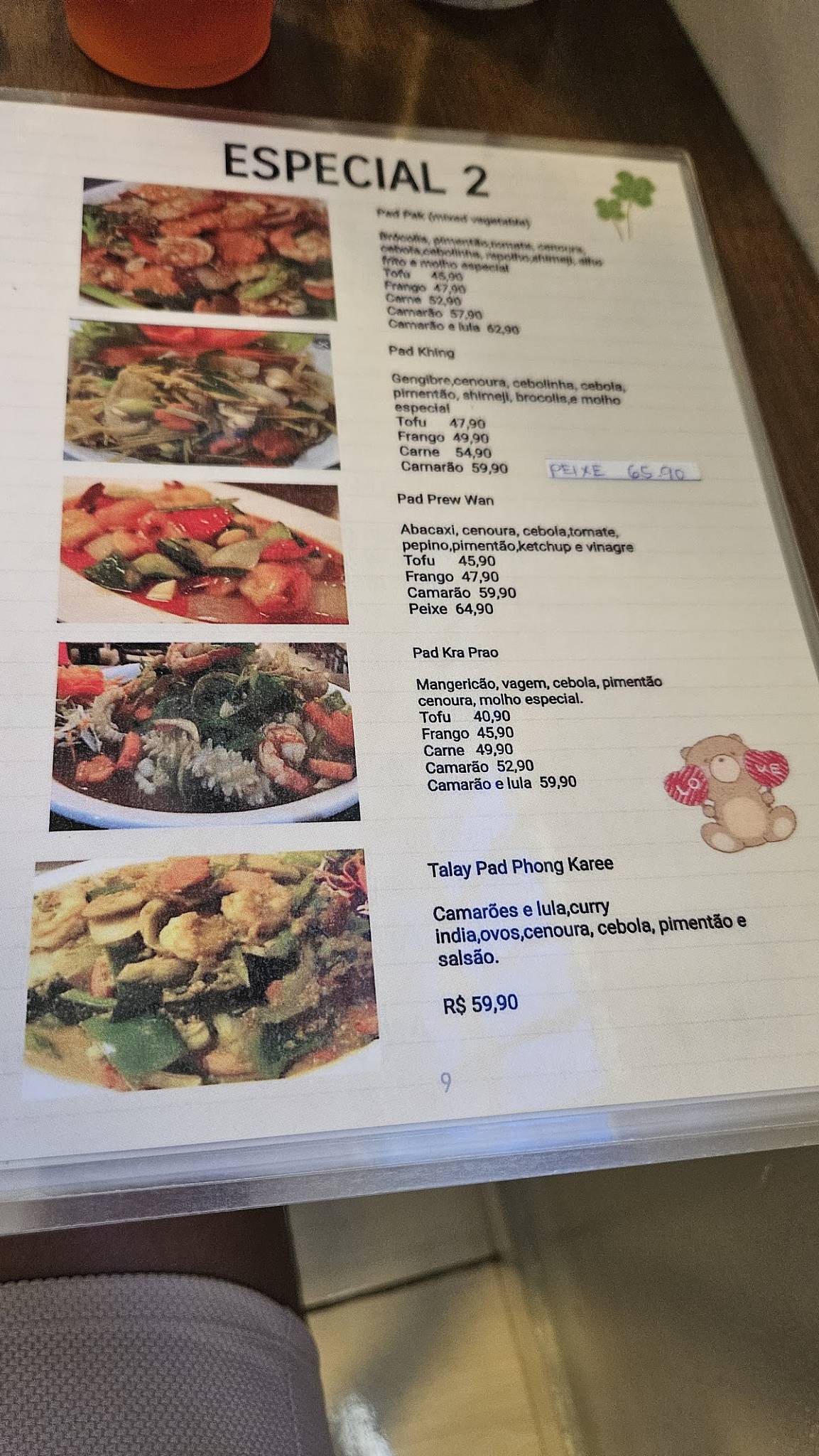 Thaifood Saúde cardápio