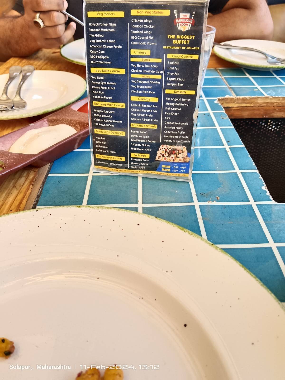The Barbeque Room menu