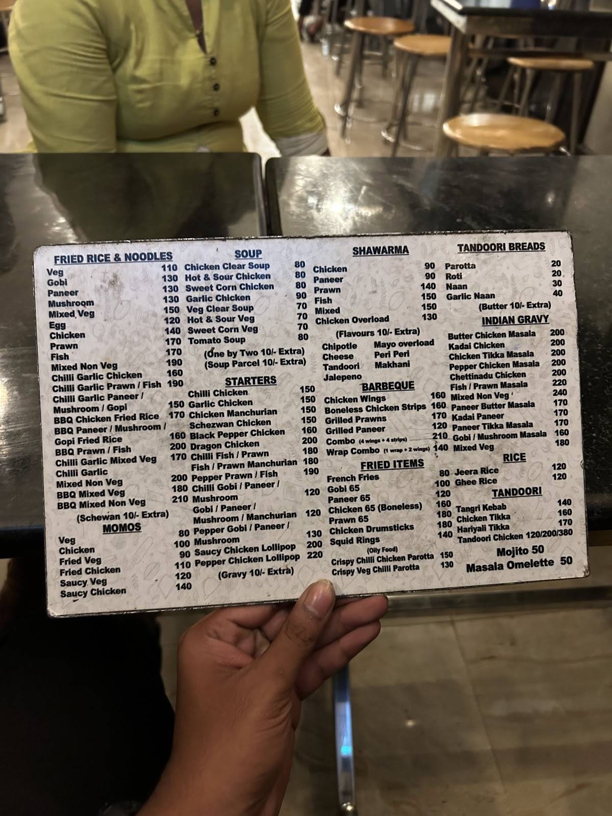 The Big Shawarma (The Family Restaurant) menu