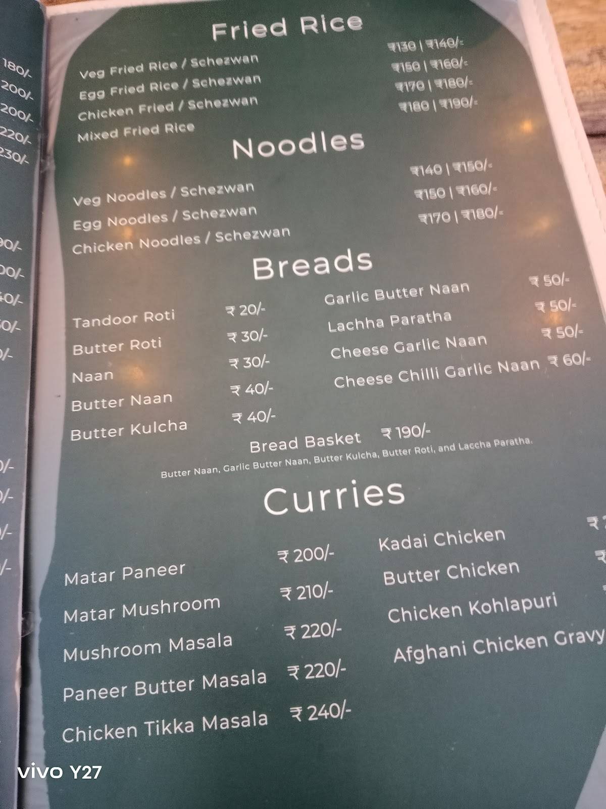 The Bridge Resto Cafe menu