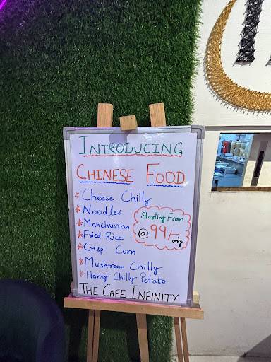 The Cafe Infinity menu