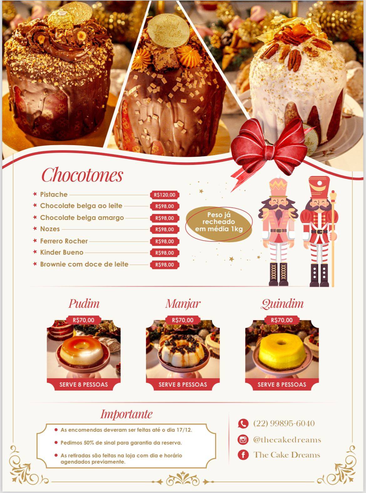 The Cake Dreams Confeitaria Artesanal Búzios cardápio