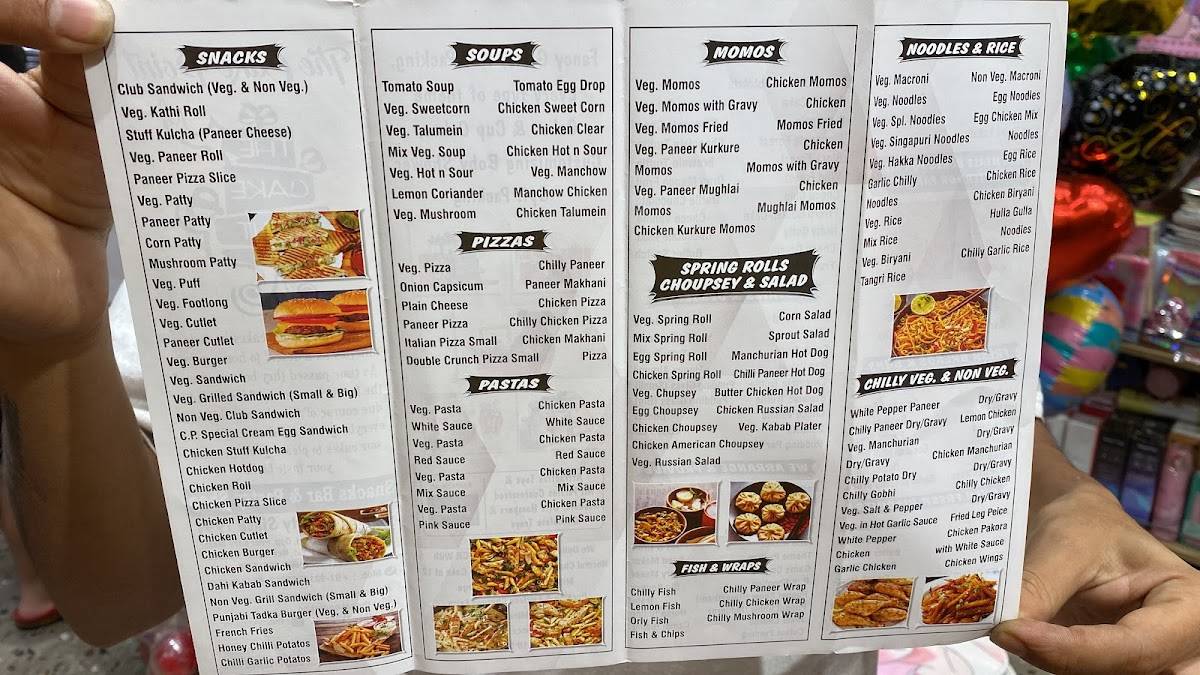 The Cake Point menu