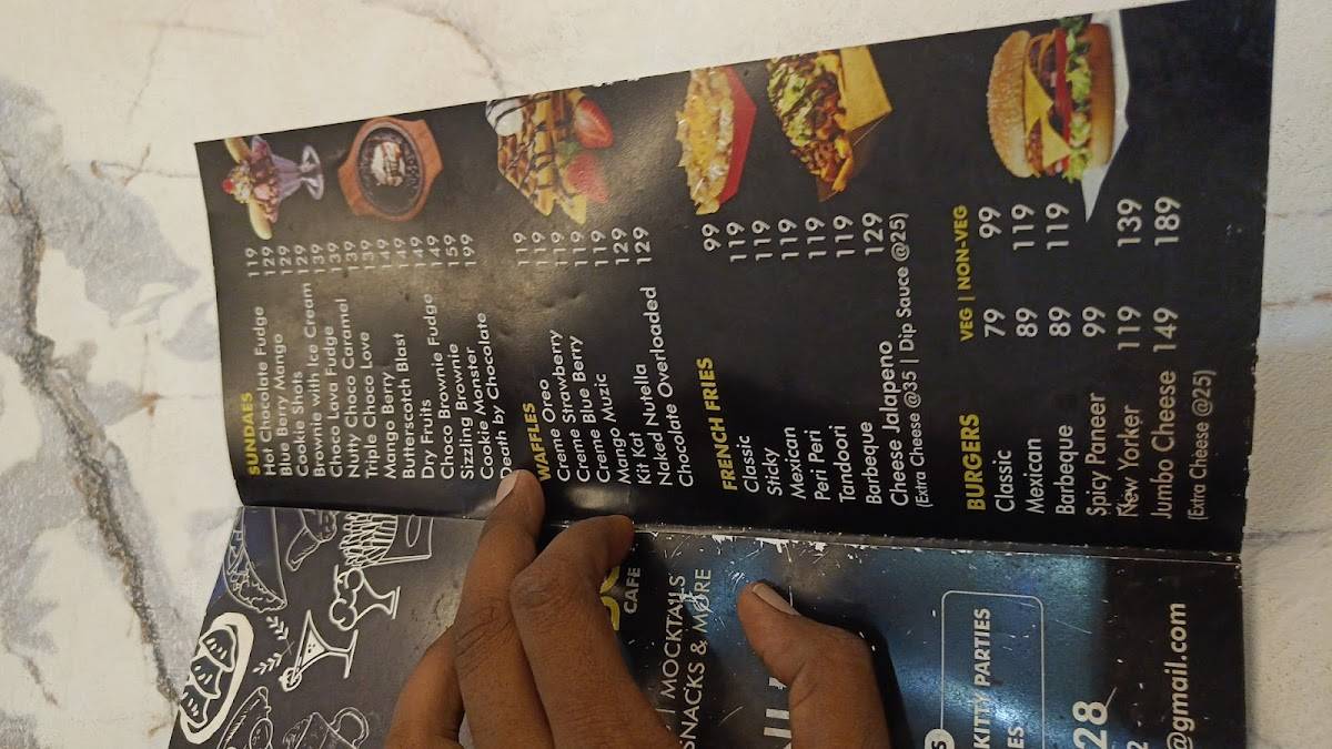The Dessert House Cafe menu