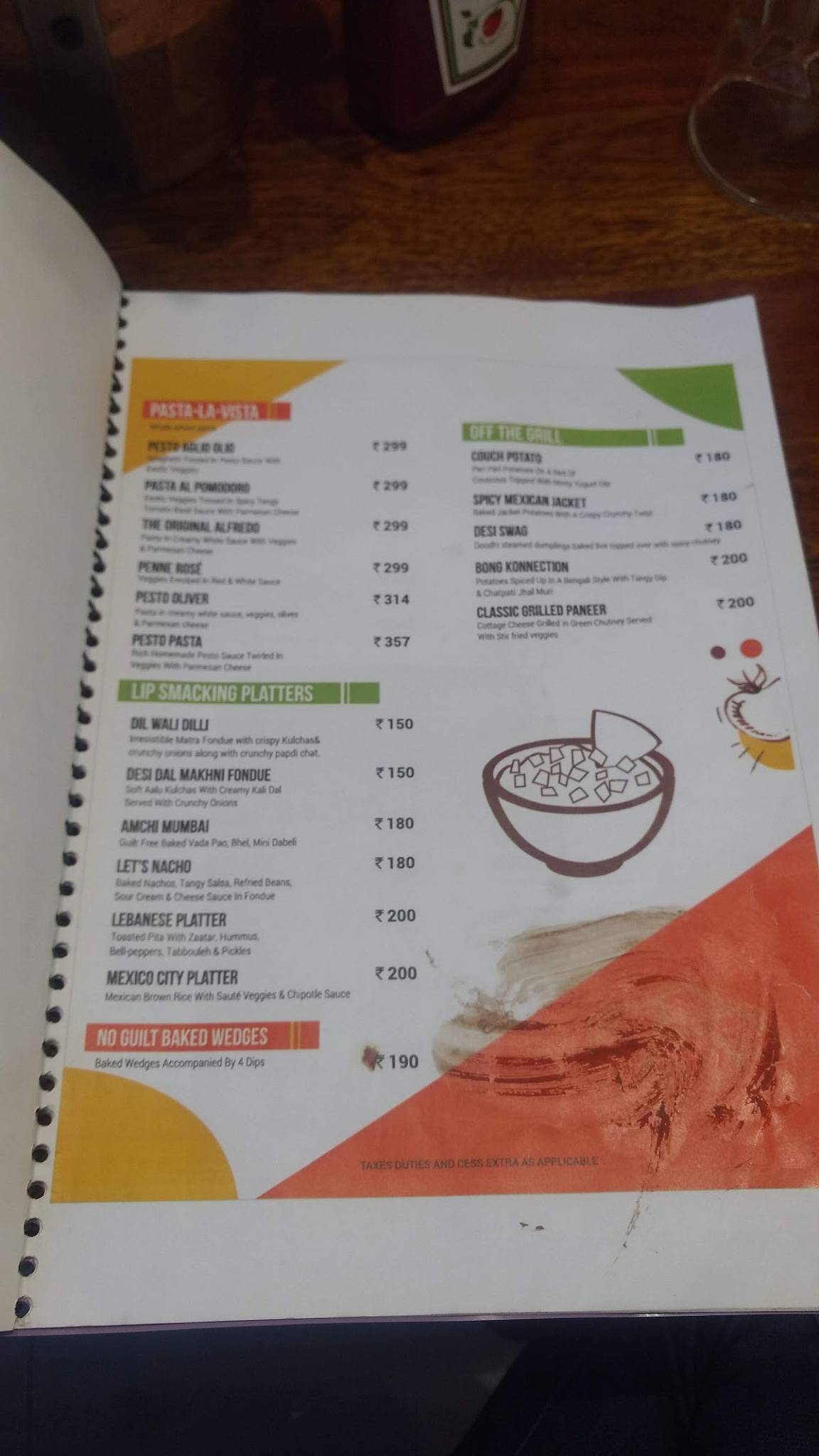 The Feast Bakery menu