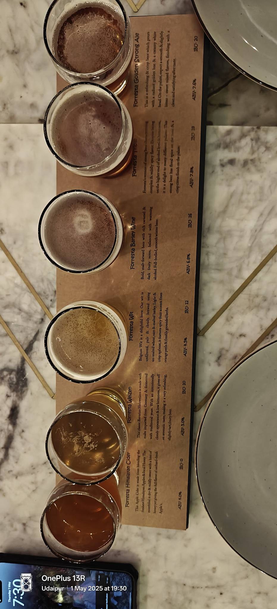 The Forresta Udaipur menu