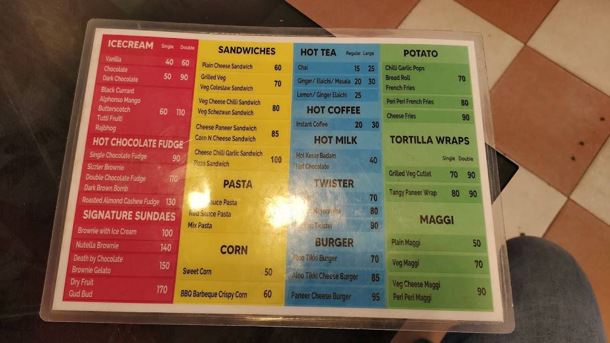 The Lassi Corner menu