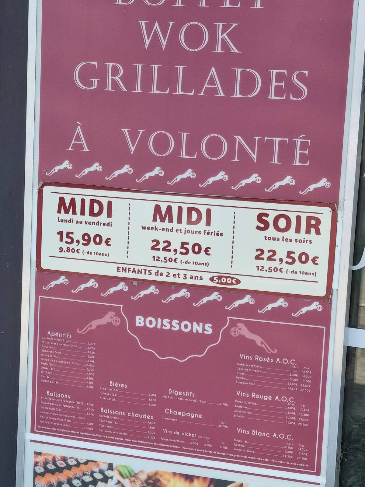 Menu de Le Léopard