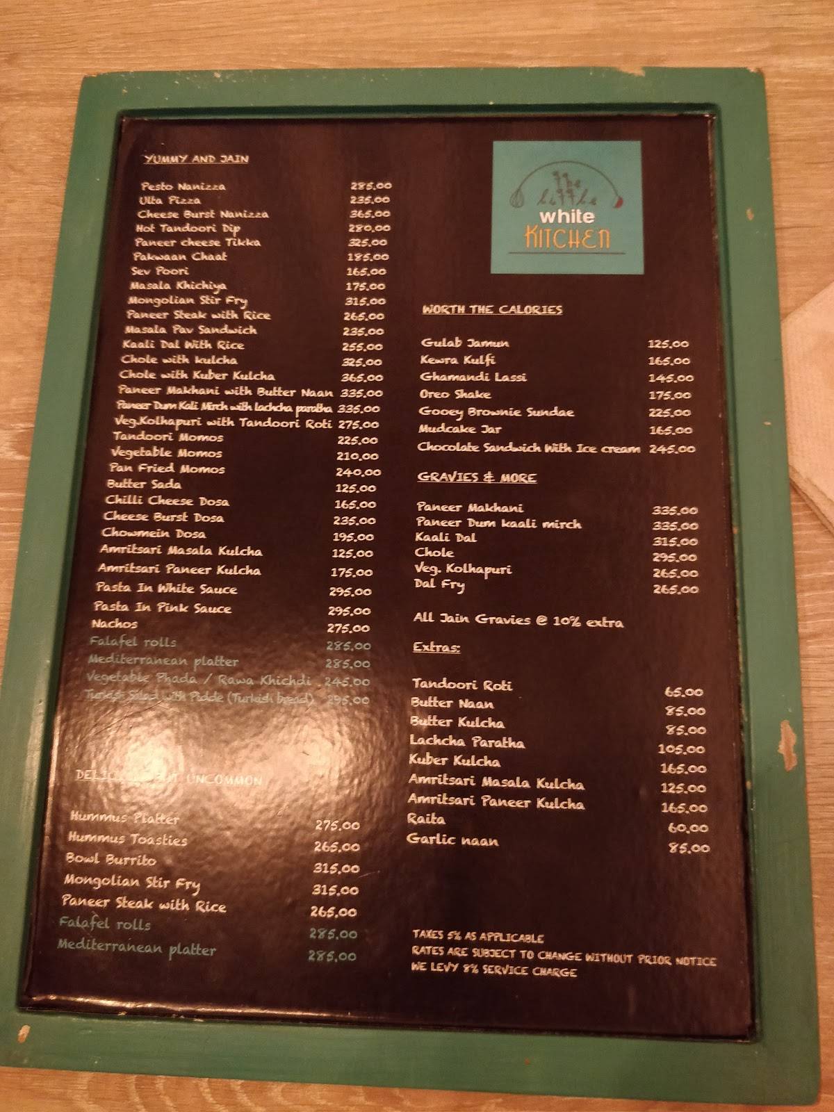 Menu at The Little White Kitchen, Chennai