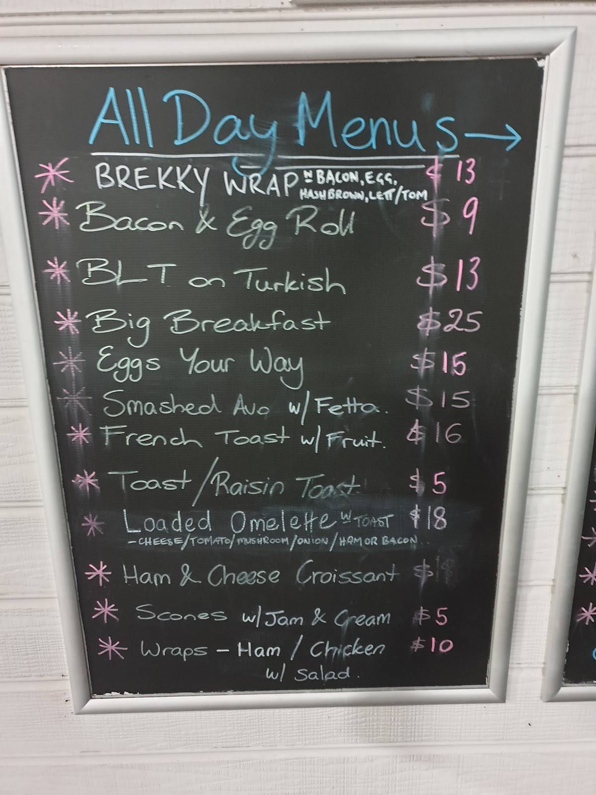 Menu at The Pantry Corrimal cafe, East Corrimal