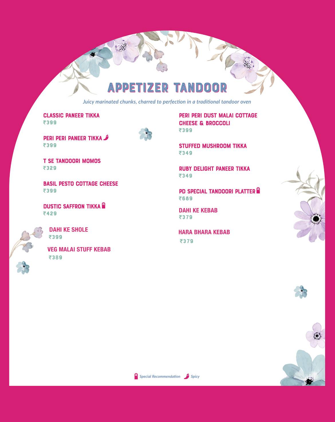 The Pink Door restaurant , Kudasan, Gandhinagar menu