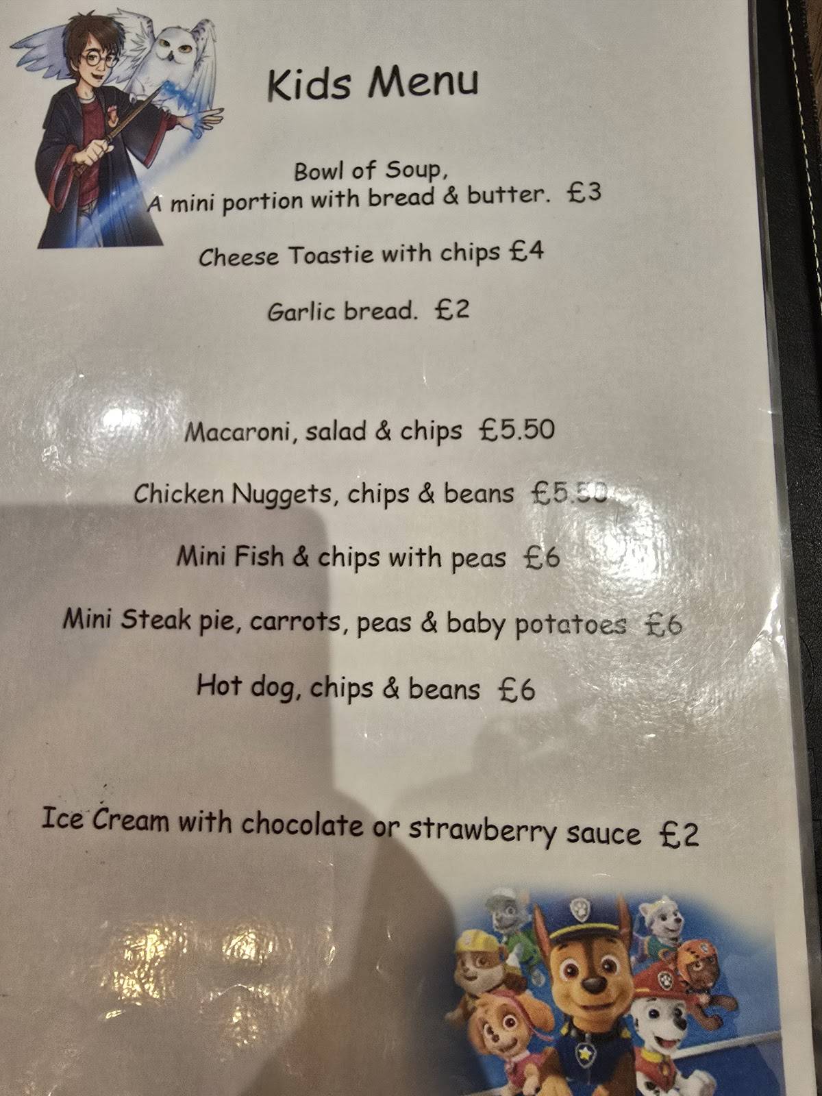 Menu at The Riverside Inn pub & bar, Callander