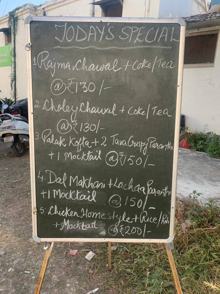 The Second Innings Cafe menu