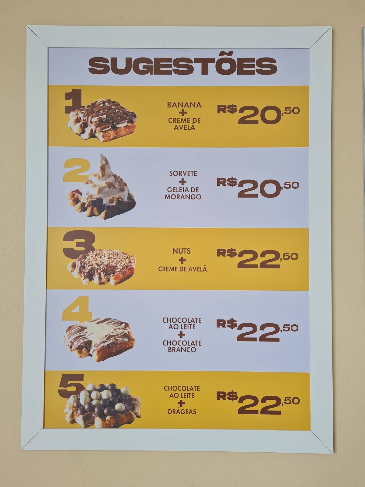 The Waffle King - Araucária/PR cardápio