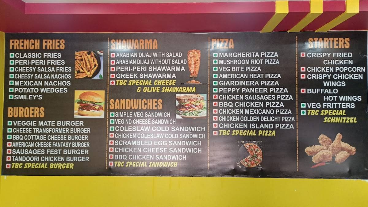 The blues Cafe' menu