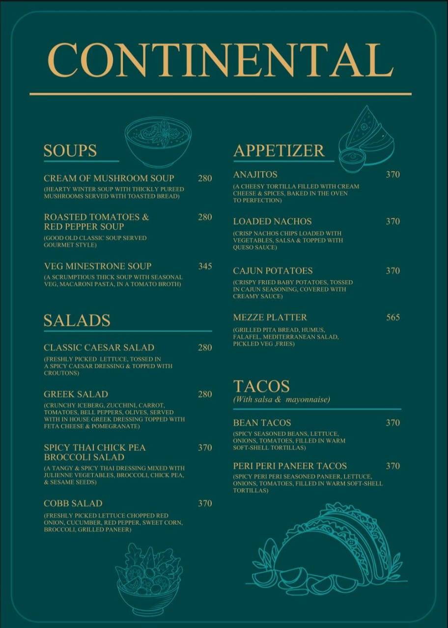 TheGreenTable menu