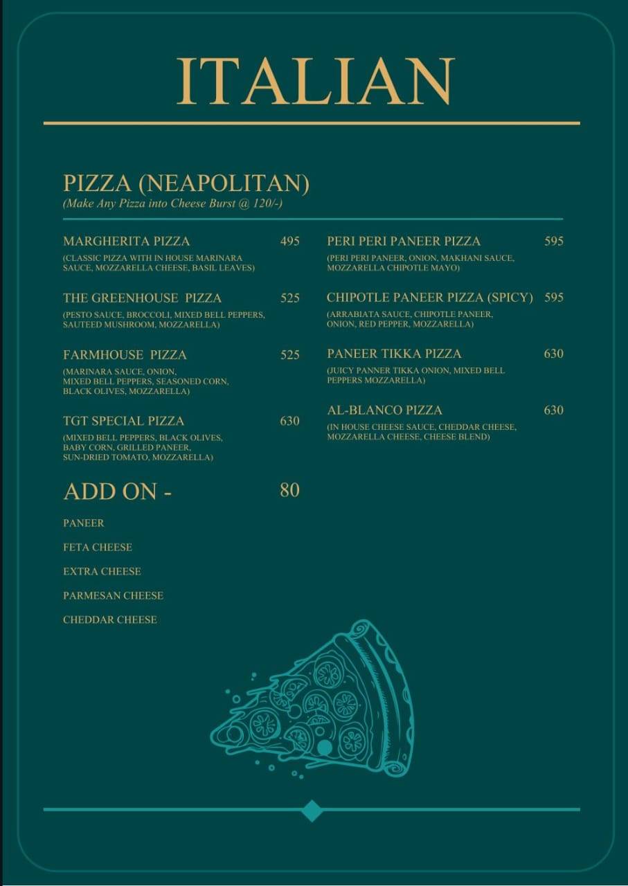 TheGreenTable menu