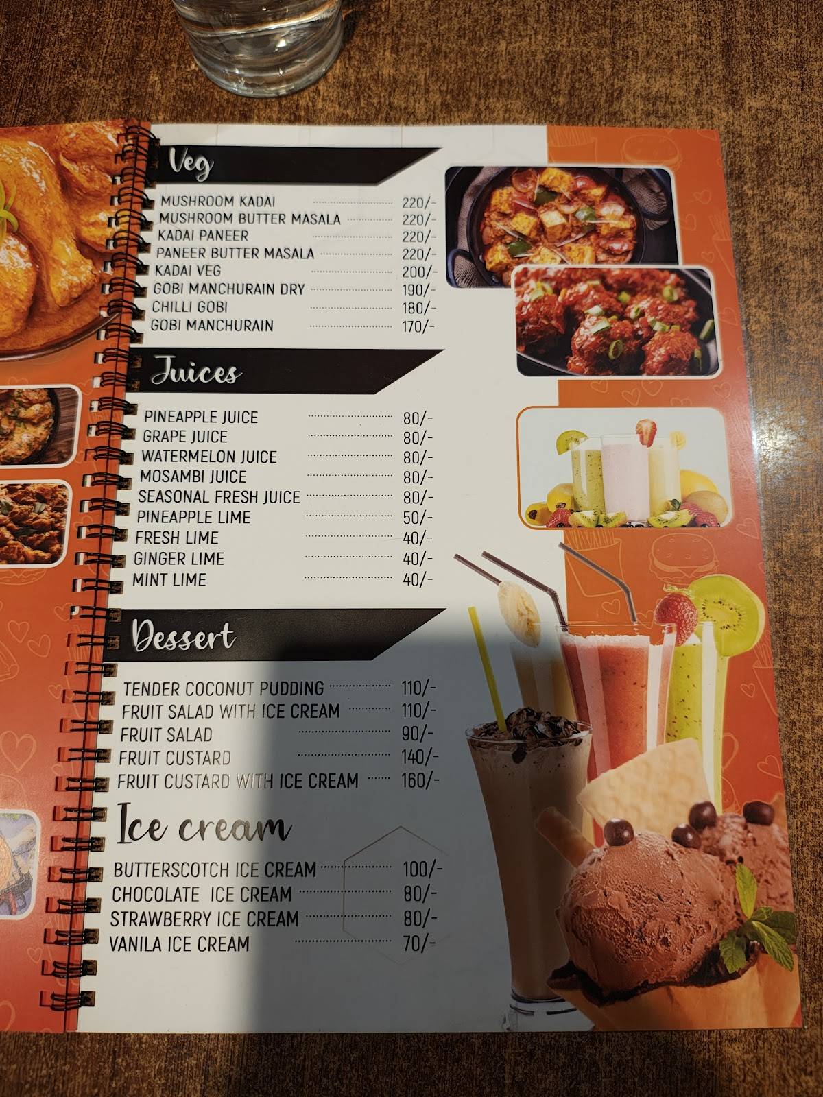 Kumar Cafe menu