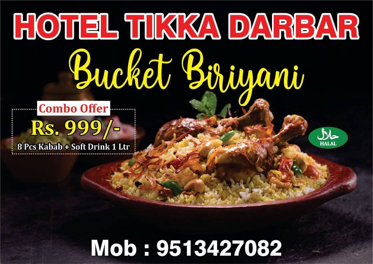 Tikka Darbar menu