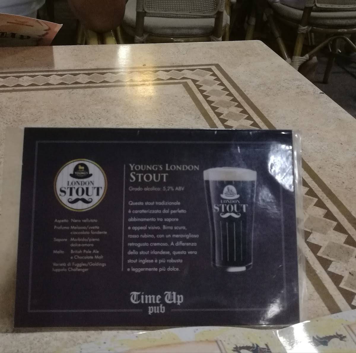 Menu di Time Up Pub 