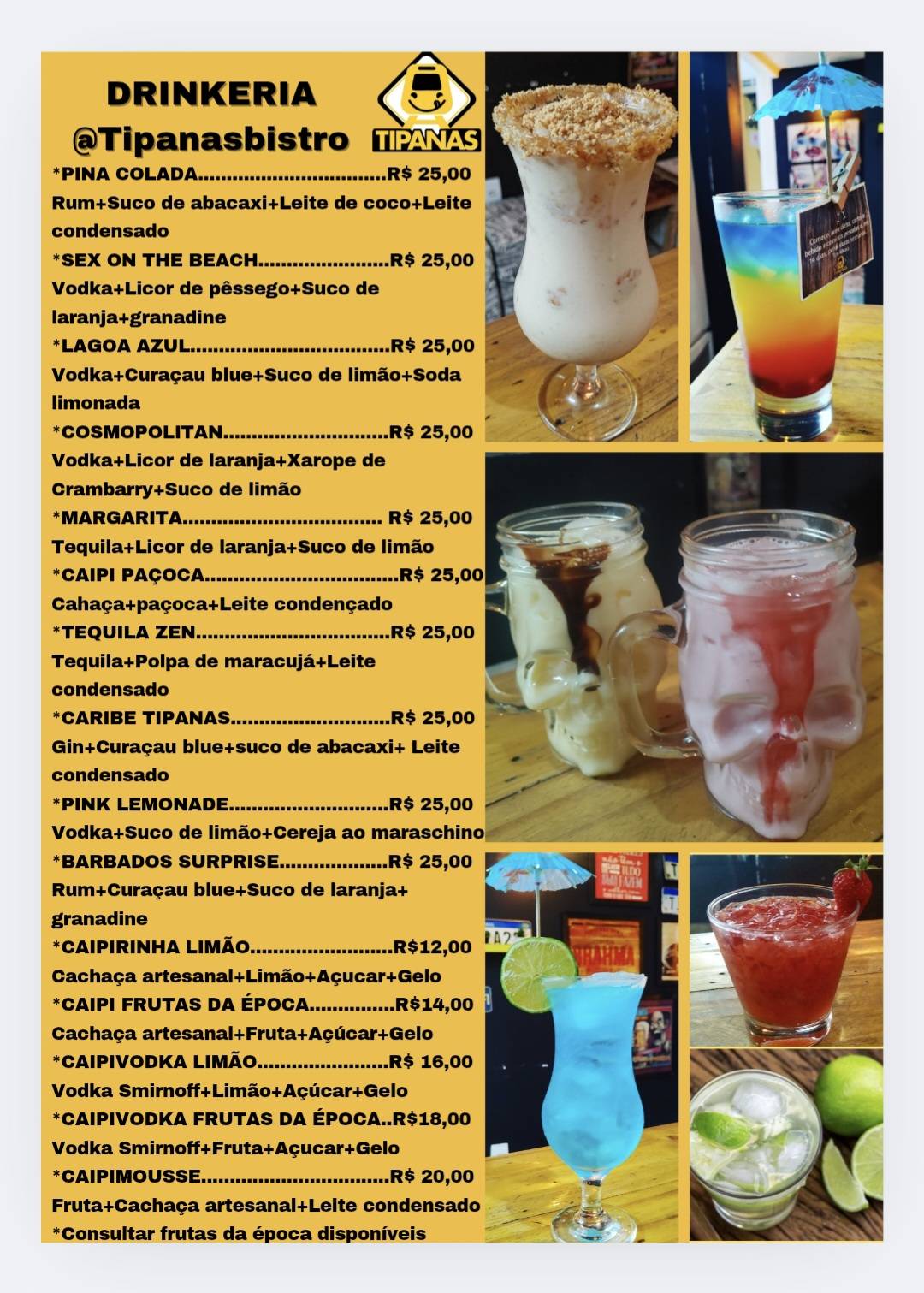 Tipanas Bistrô cardápio
