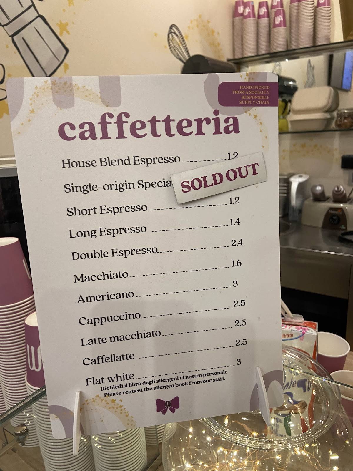 Menu di Tiramisù Trastevere - Merisù 