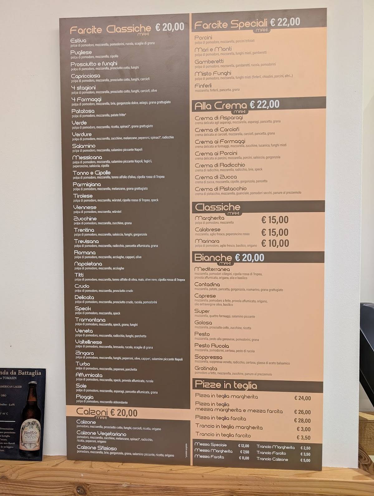 Menu di Titti - Pizza da asporto e pizzeria 