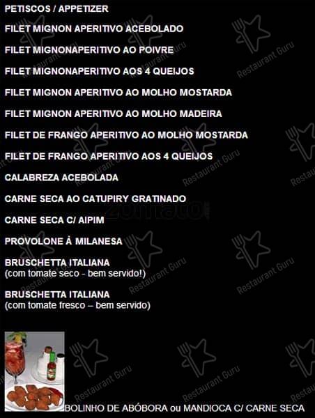 Carta de Tonton Jazz & Music Bar - Pub em Moema