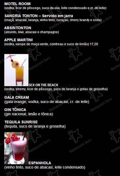 Carta de Tonton Jazz & Music Bar - Pub em Moema