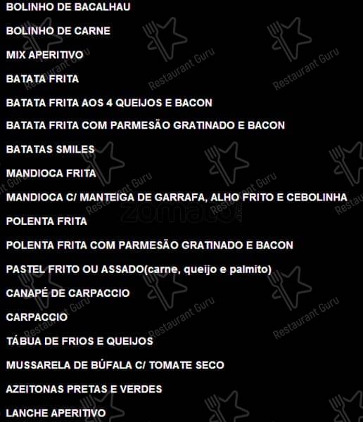 Carta de Tonton Jazz & Music Bar - Pub em Moema