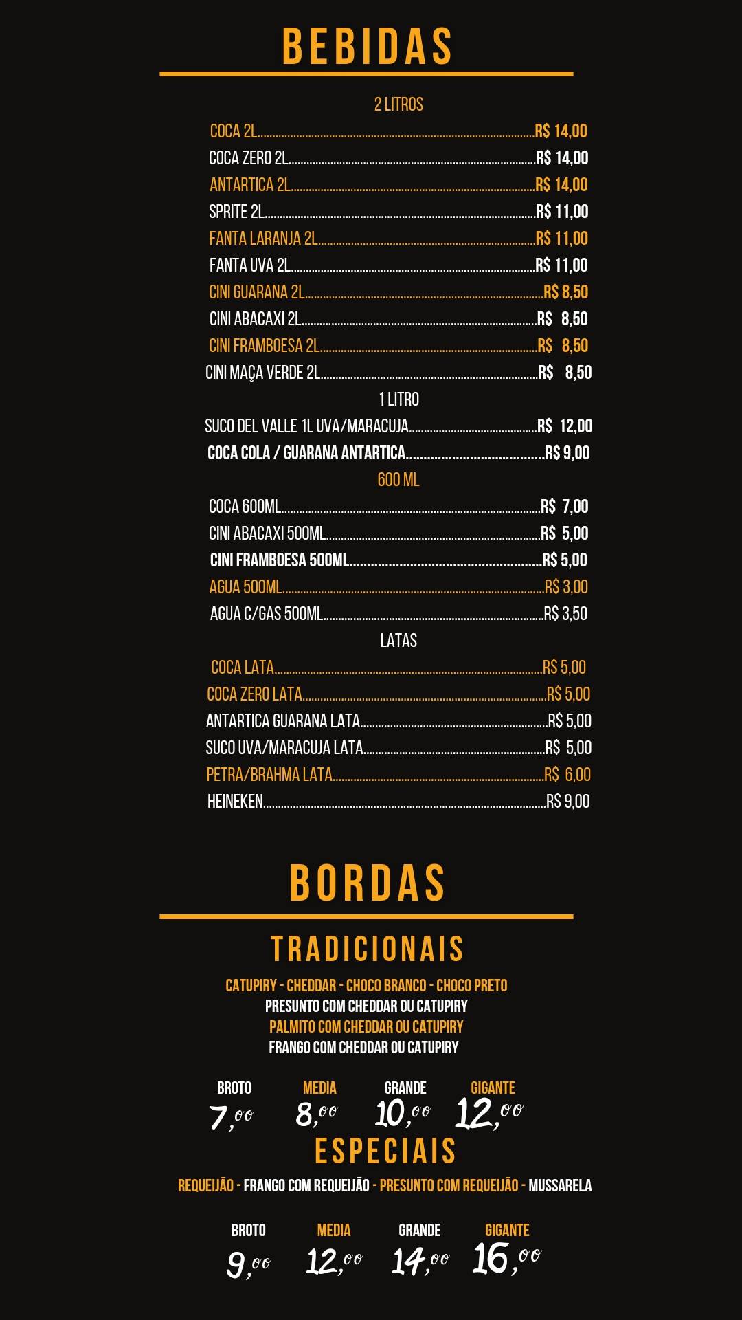 Top Pizza Cajuru cardápio