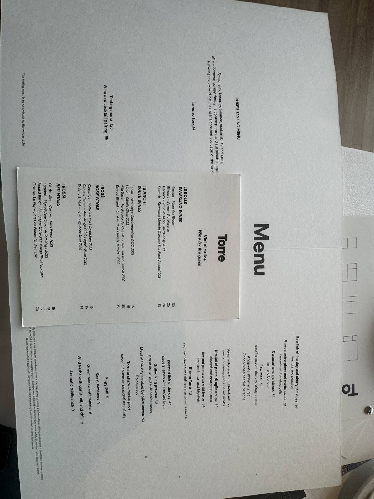Menu di Torre 