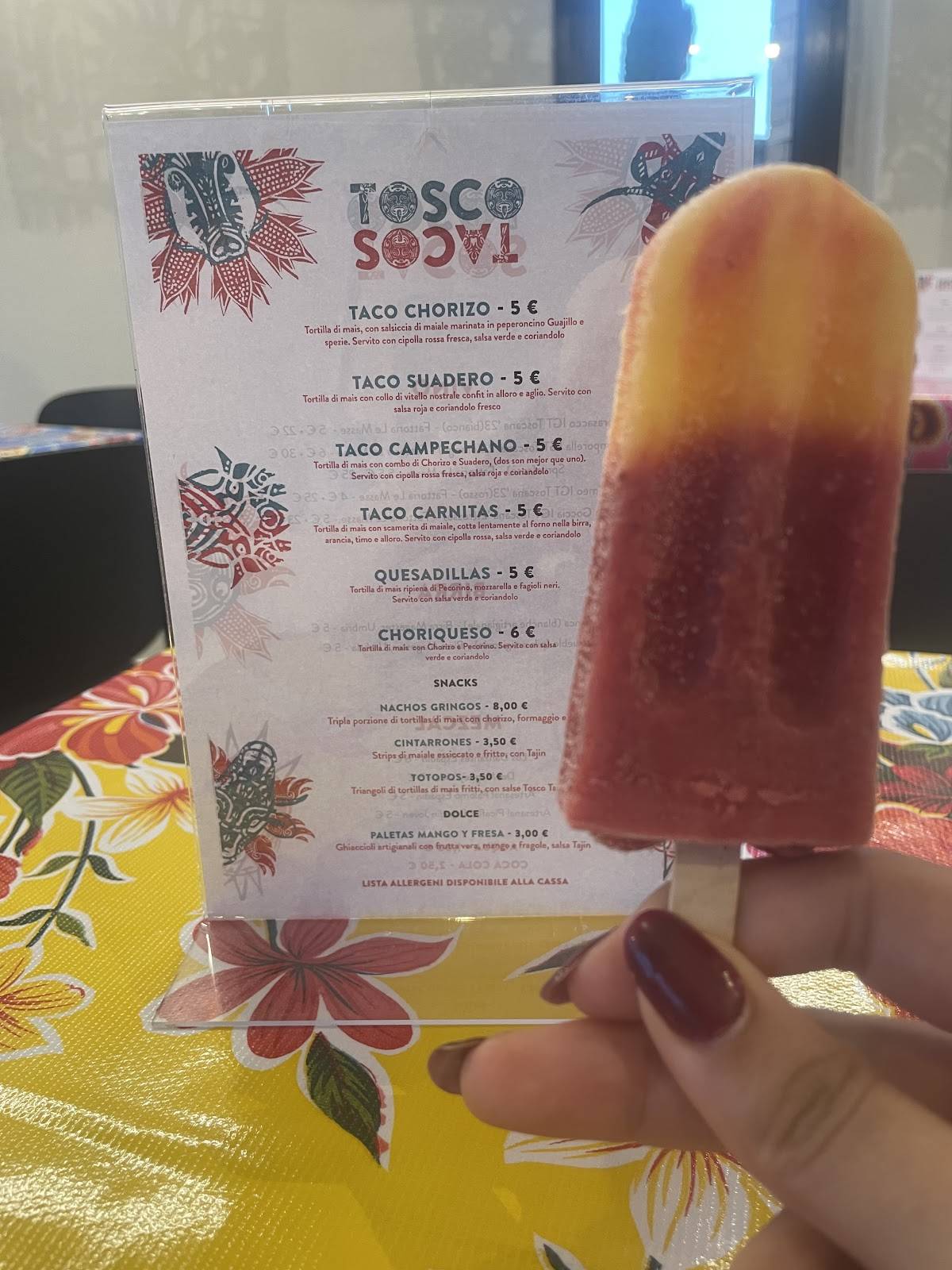 Menu di Tosco Tacos 