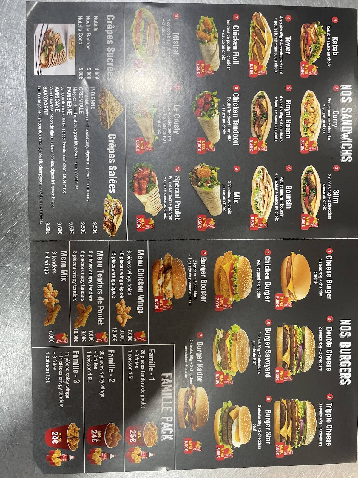 Menu de Tower Food