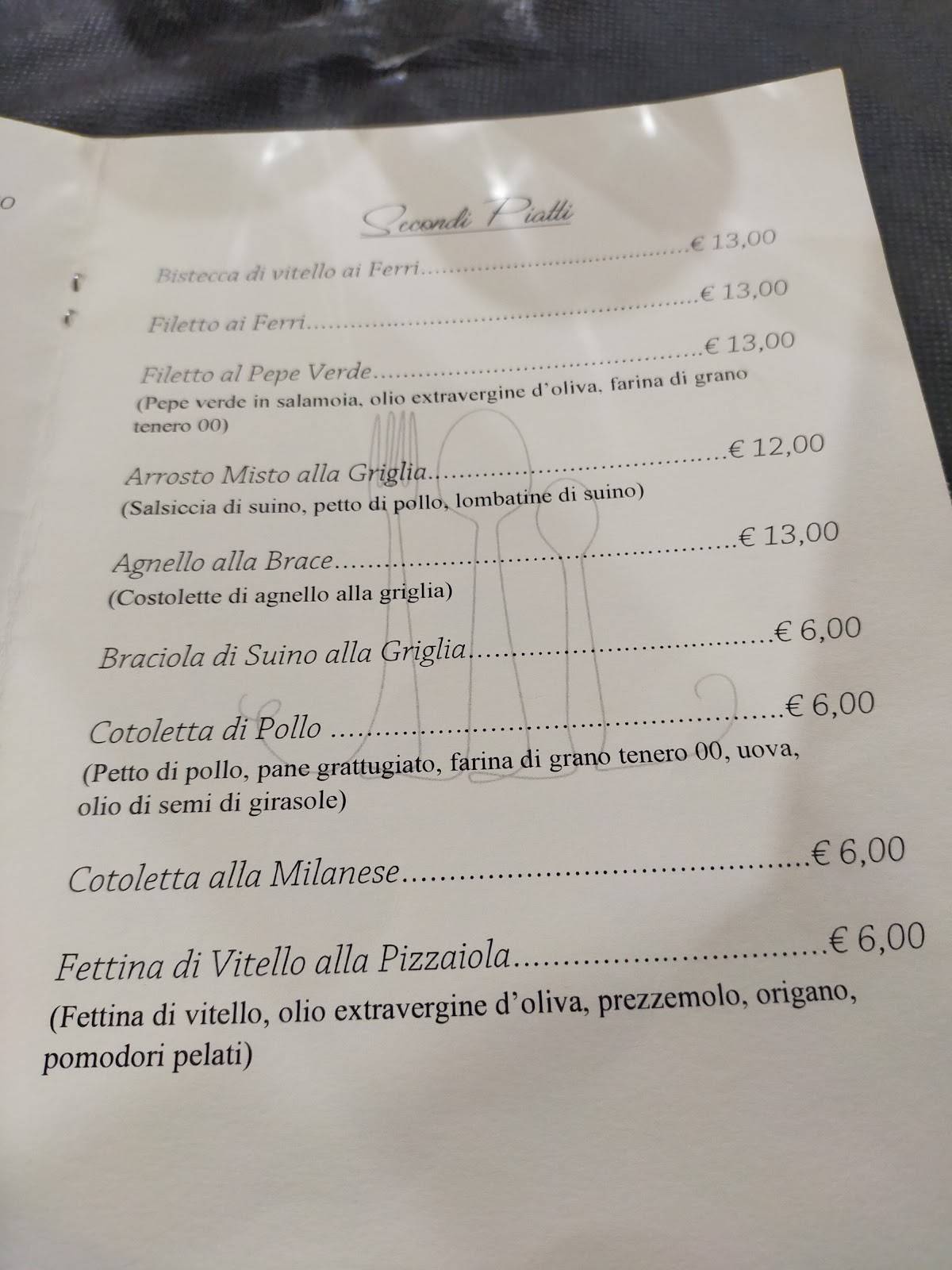 Menu di La Cantina 