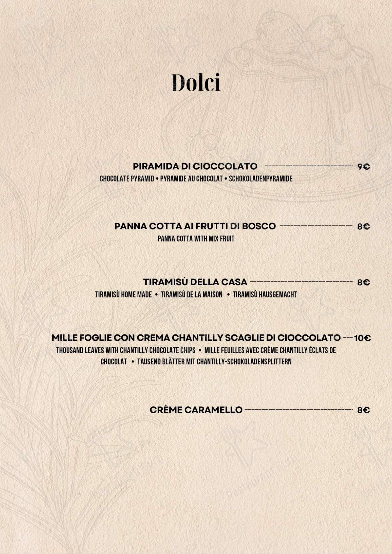 Trattoria Rialto Novo in Venezia - Menu bar
