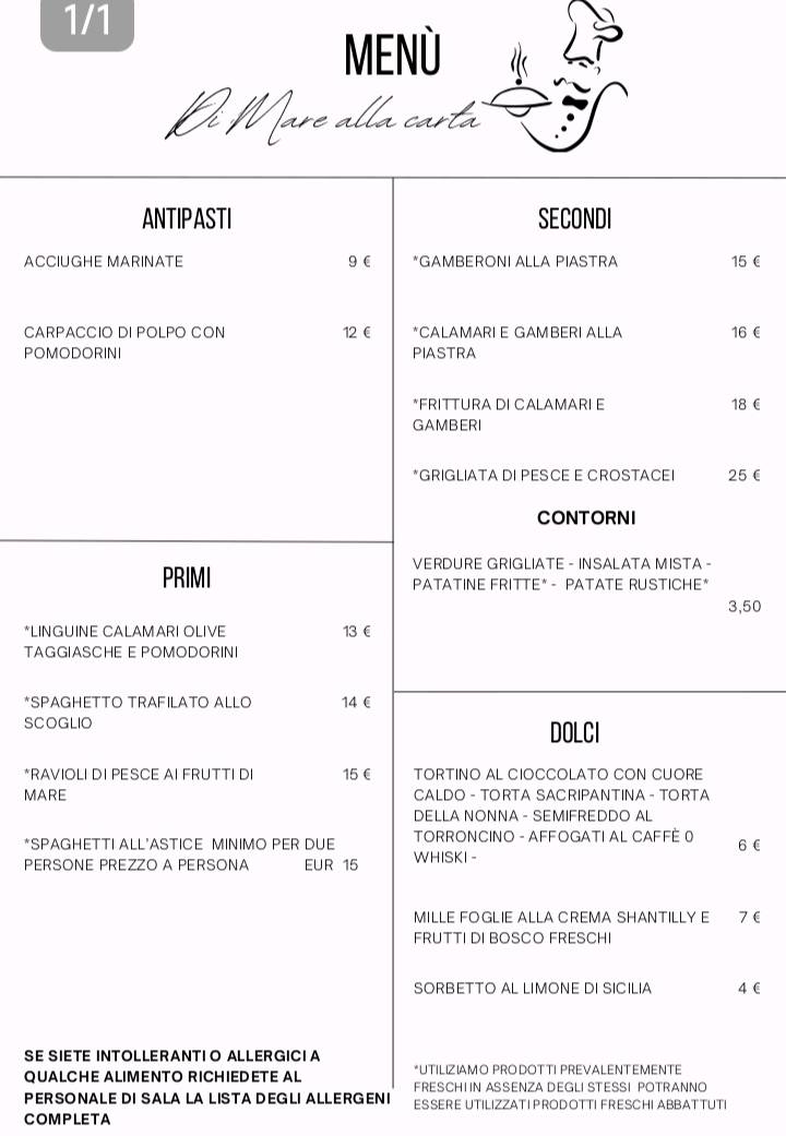 Menu di Trattoria da Carolina Genova 